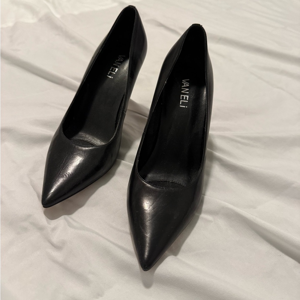 Vaneli Black Pointed Toe Dress Heels